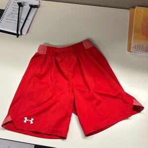 Under Armour Boys Red shorts size XS